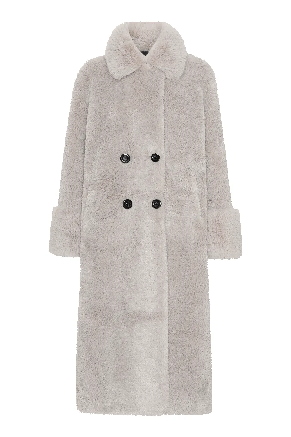 Fiona Long Wool Coat Light Grey sold by Americandreams