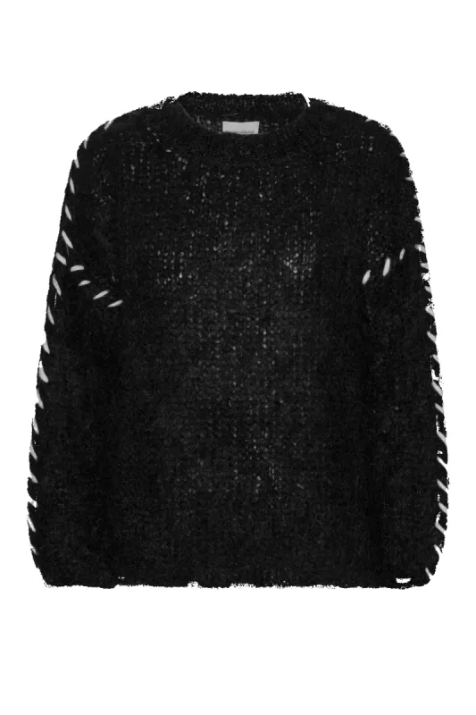 Catia Mohair Stitch Pullover Black sold by Americandreams