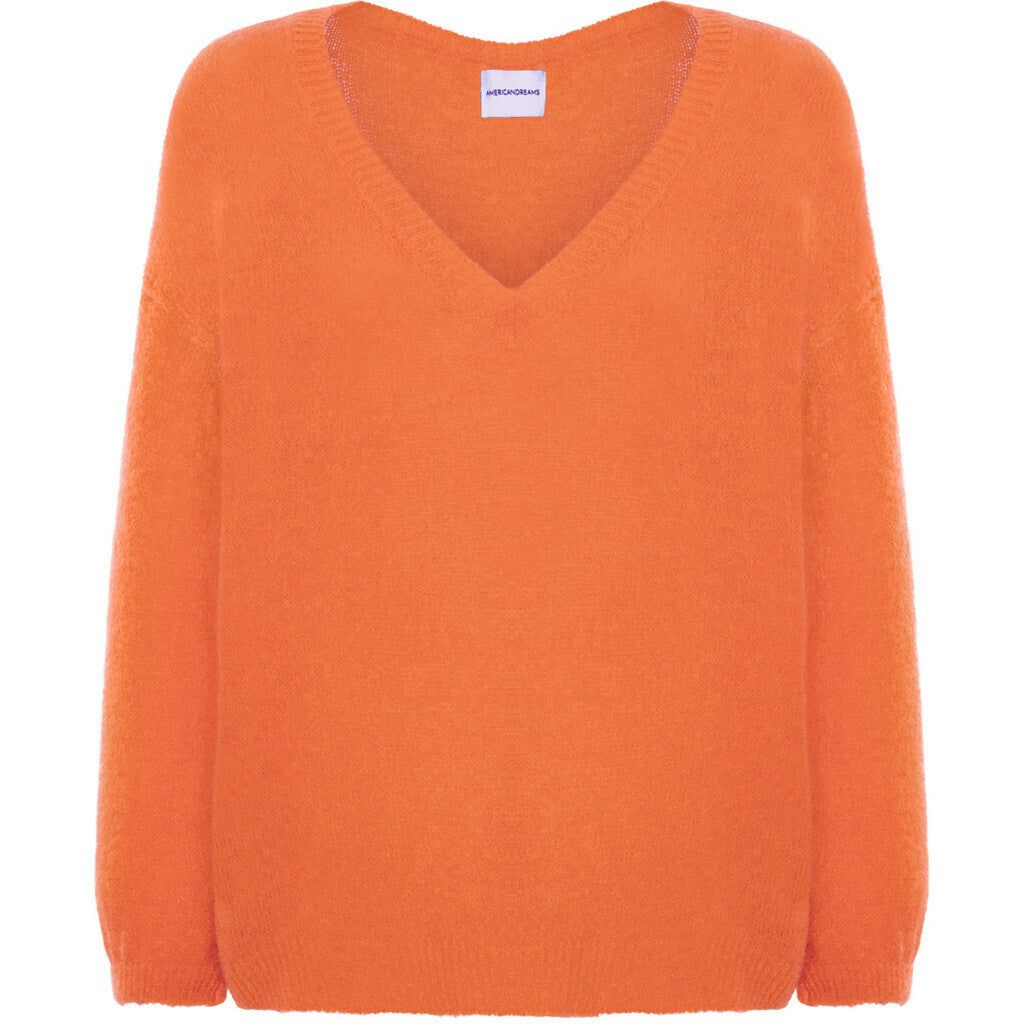 Silja V Neck Knit - Burnt Orange sold by American Dream