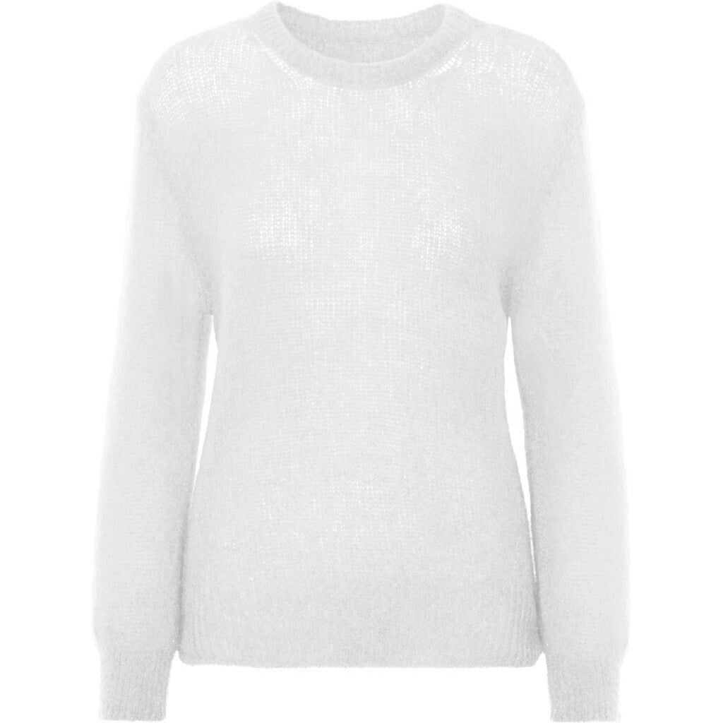 Ulla O Neck Knit Pullover - White sold by American Dream