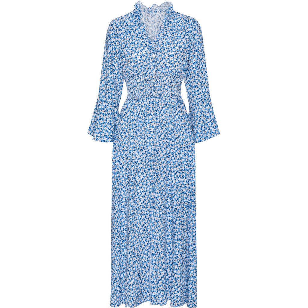 Sally Long Dress - Blue White Flowers sold by American Dream