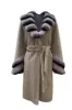 Lusy Faux Fur Long Dark Beige sold by Americandreams