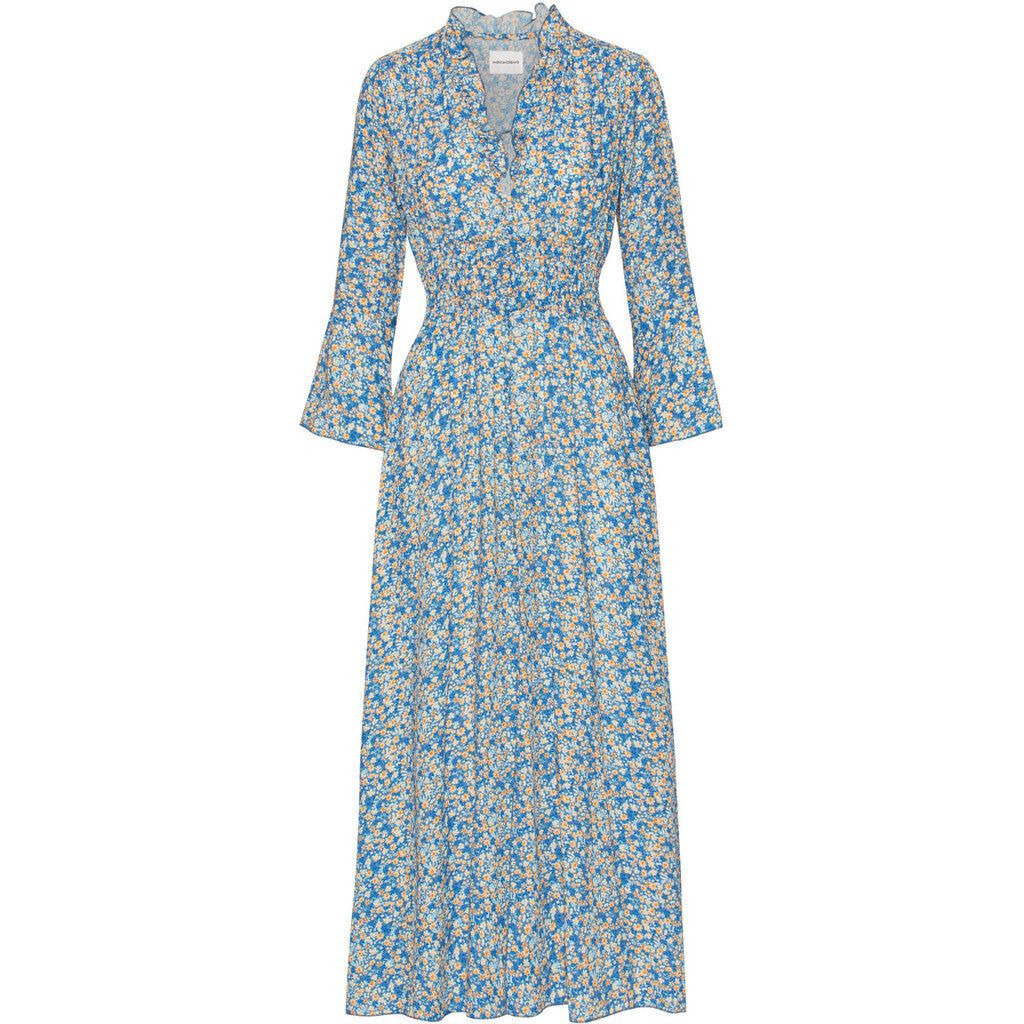 Sally Long Dress - Teal Blue Flower sold by American Dream
