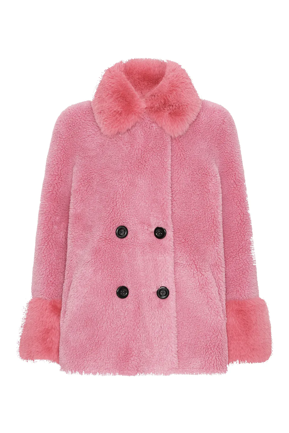 Fiona Short Wool Coat Pink sold by Americandreams