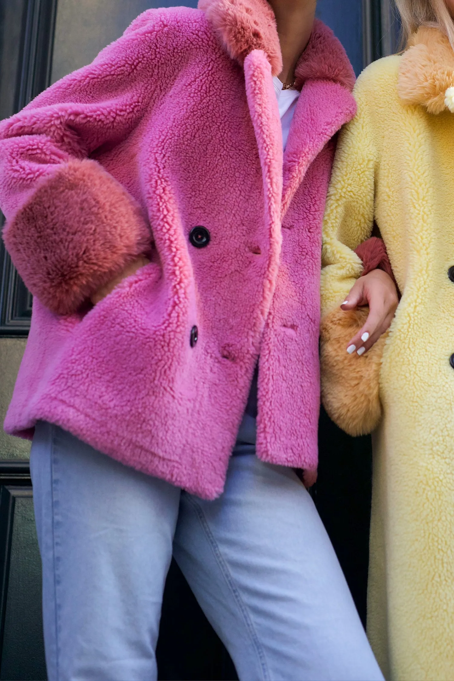 Fiona Short Wool Coat Pink sold by Americandreams product image thumbnail 5