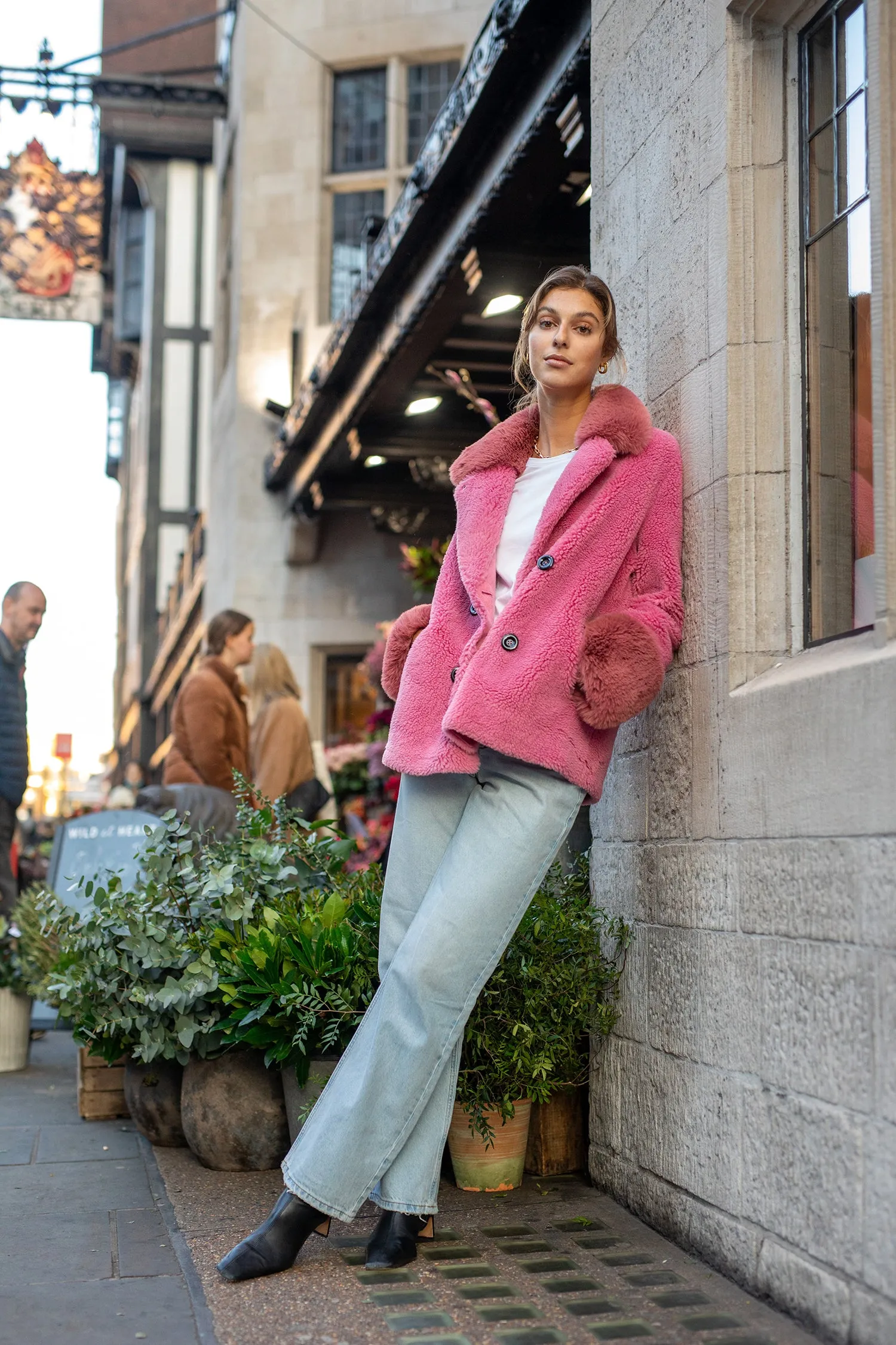 Fiona Short Wool Coat Pink sold by Americandreams product image thumbnail 4