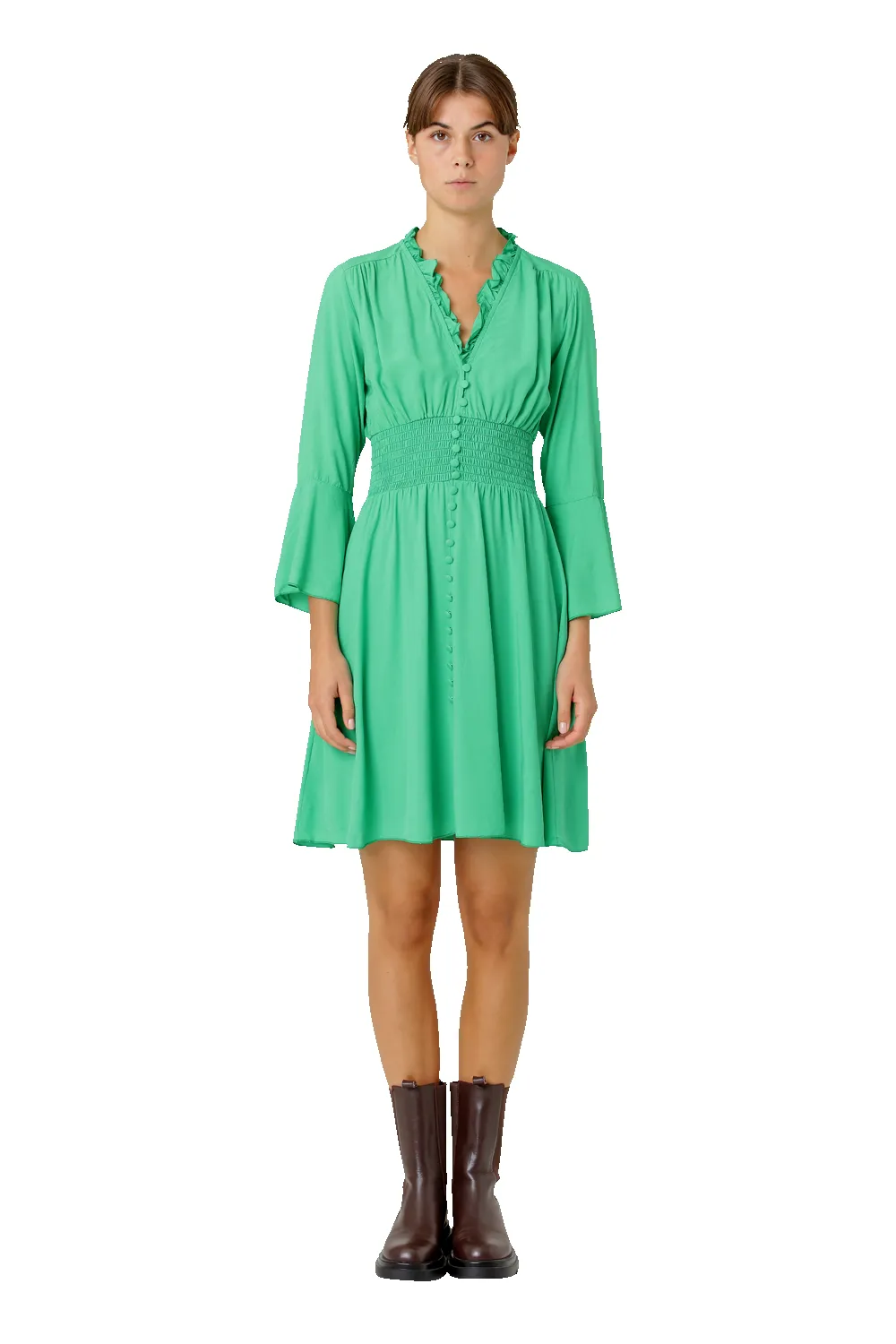 Sally Short Dress Green Solid sold by Americandreams product image thumbnail 2