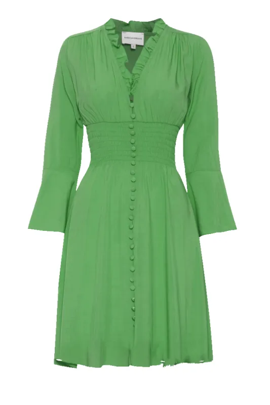 Sally Short Dress Green Solid sold by Americandreams