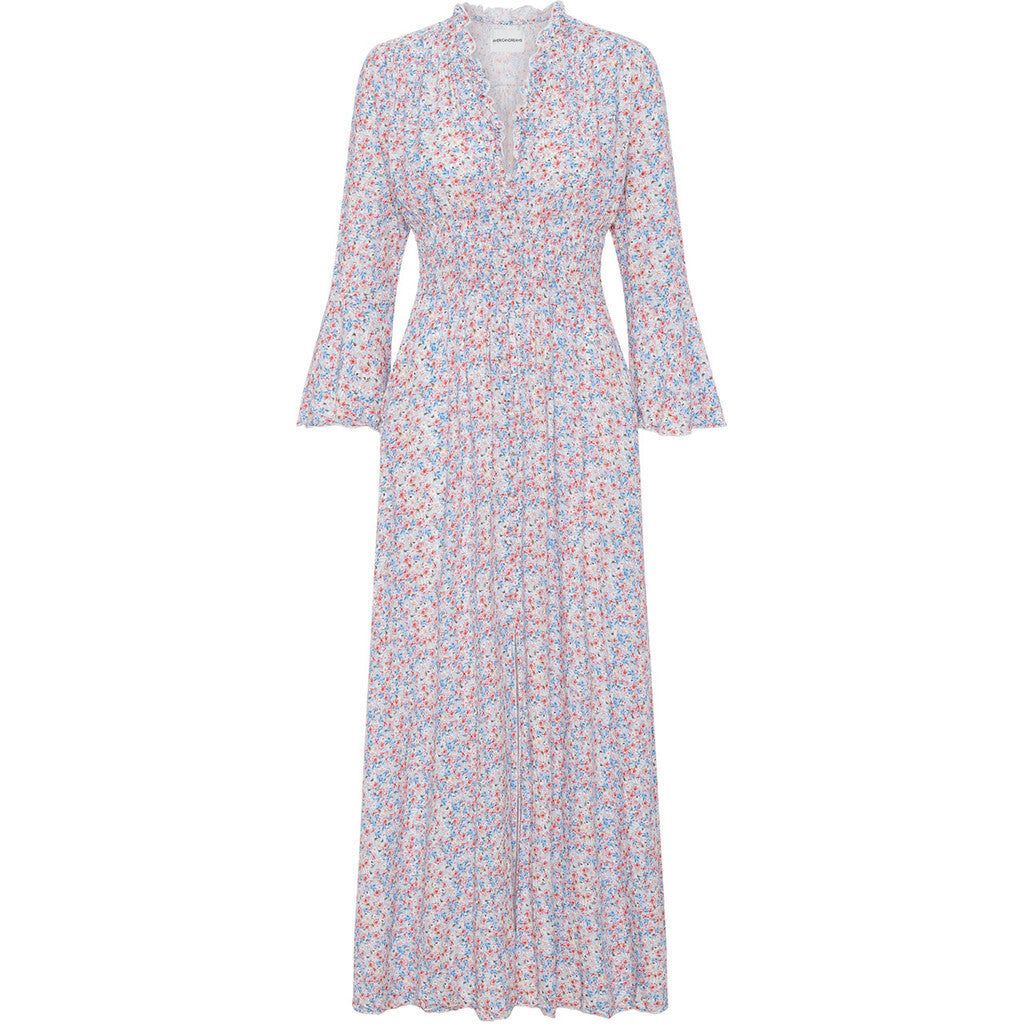 Sally Long Dress - Blue Multi Flower sold by American Dream