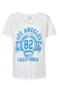 T-shirt White LA California Cotton Tee W/Sky Blue Letters sold by Americandreams
