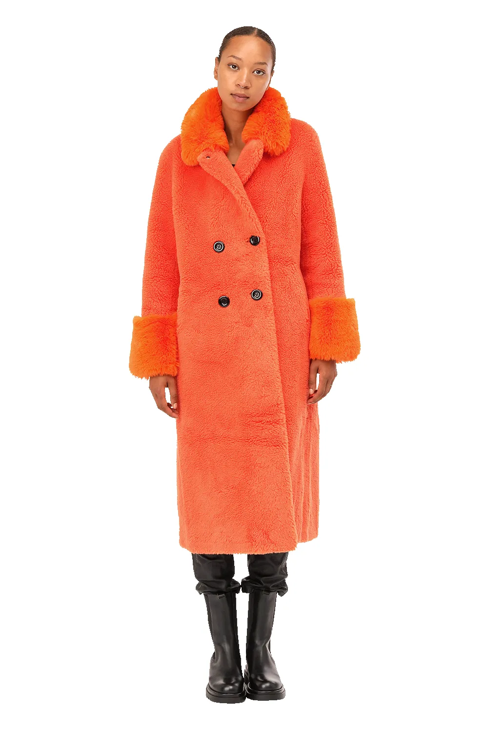 Fiona Long Wool Coat Orange sold by Americandreams product image thumbnail 2