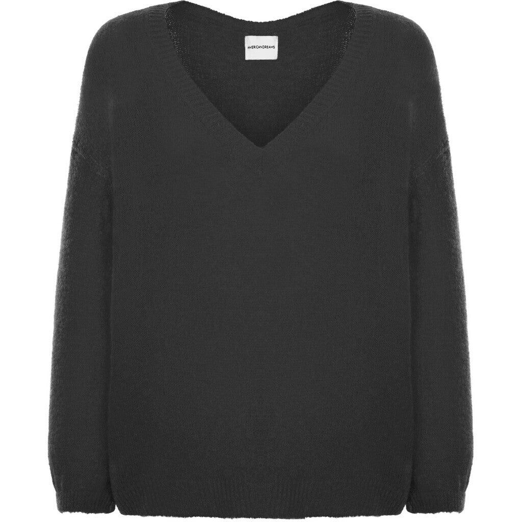 Silja V Neck Knit - Black sold by American Dream