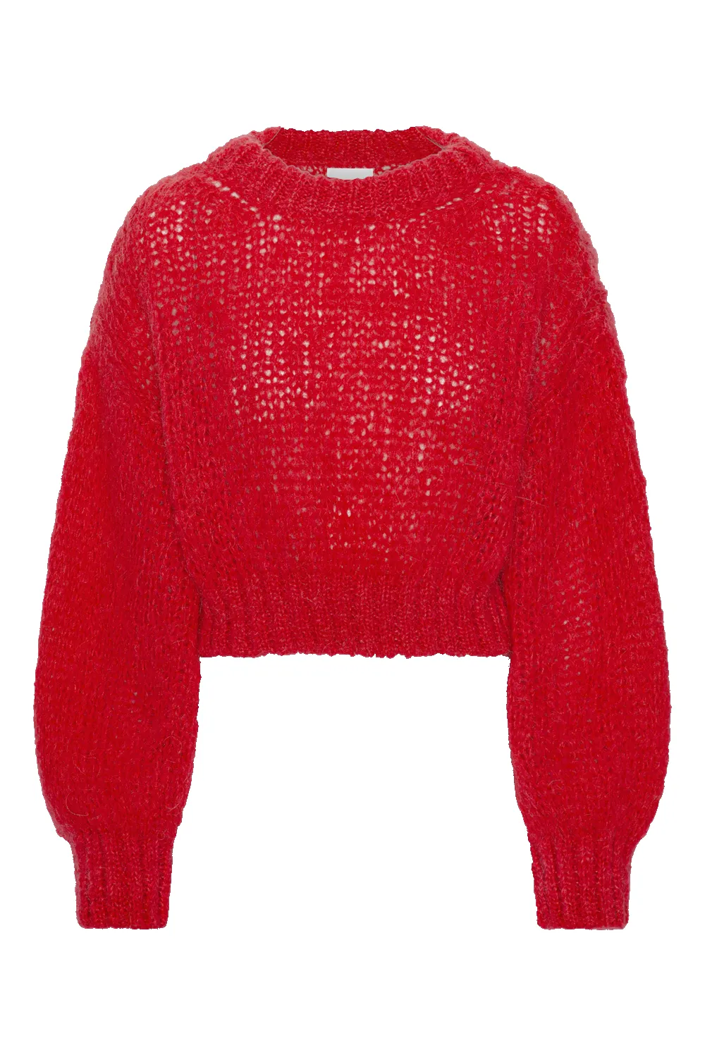 Leonnie Alpaca Cropped Pullover Ruby Red sold by Americandreams