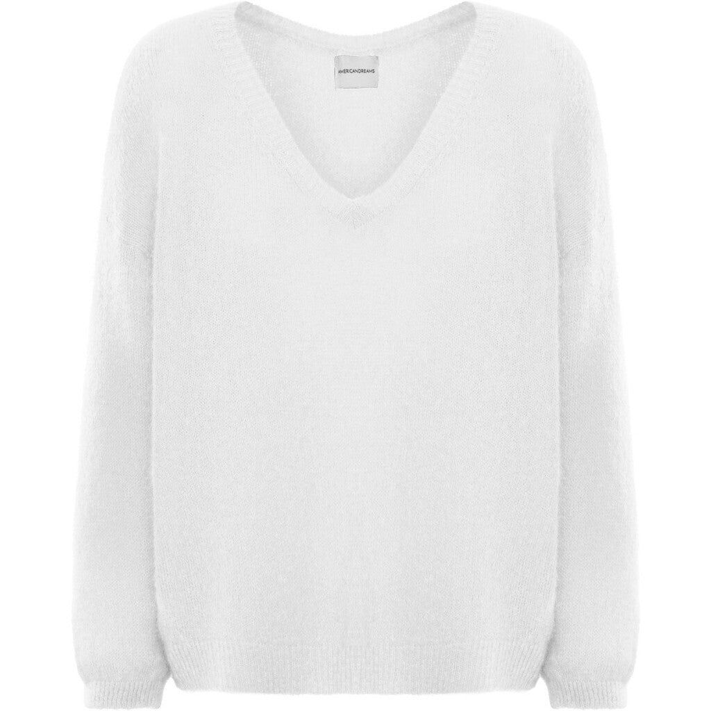 Silja V Neck Knit - White sold by American Dream