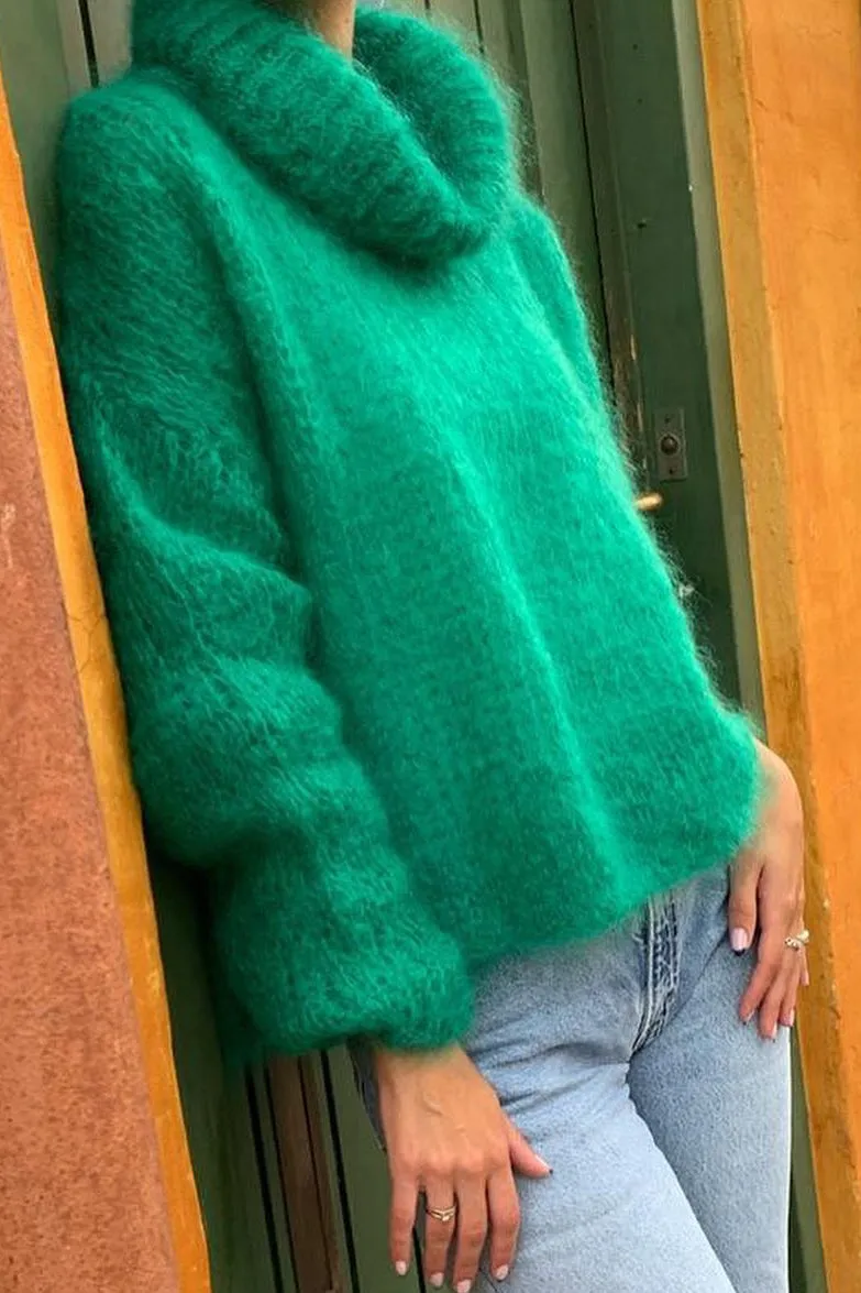 Livia LS Roll Neck Pullover Jade Green sold by Americandreams product image thumbnail 3
