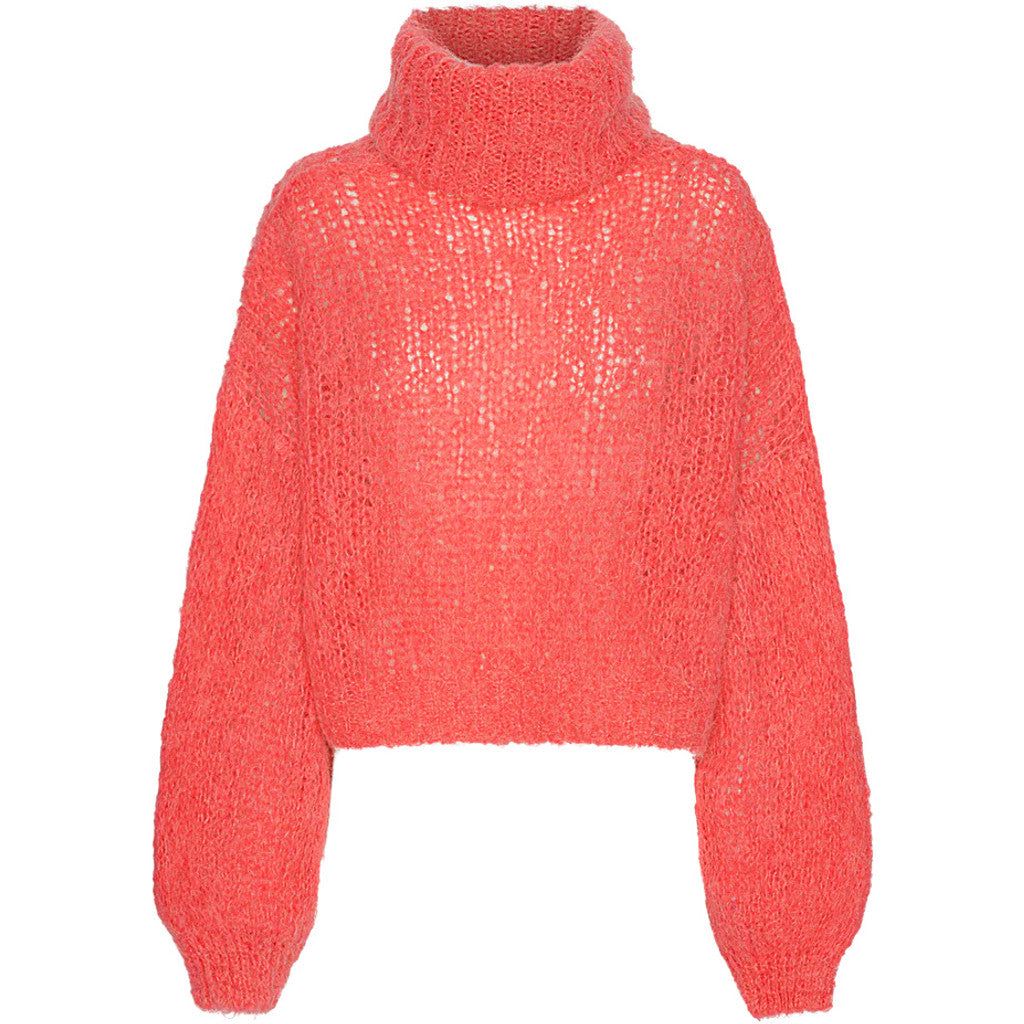 Pepper Roll Neck Cropped - Coral Red sold by American Dream