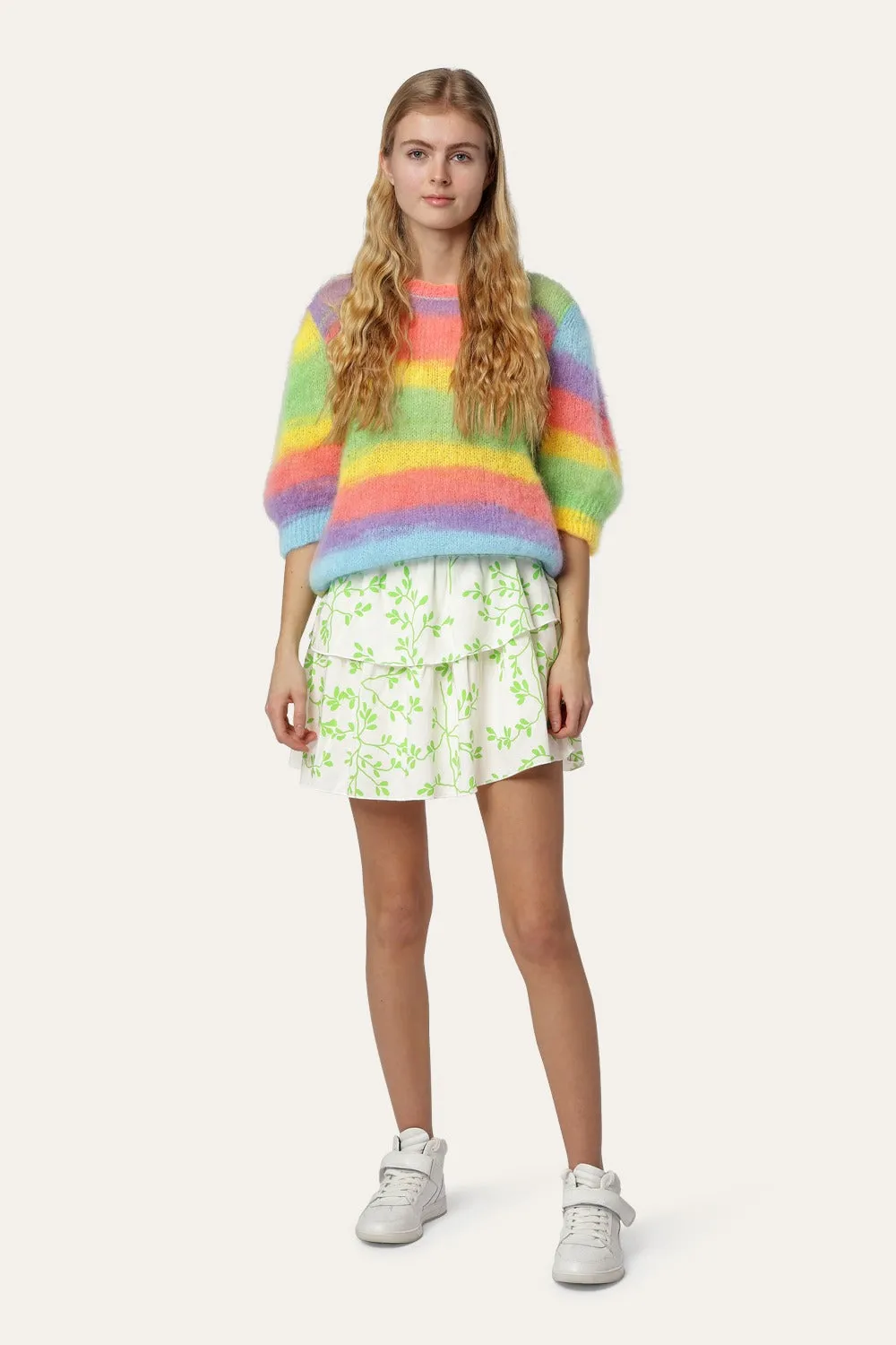 Kenza Short Sleeve Knit Pullover Rainbow sold by Americandreams product image thumbnail 5