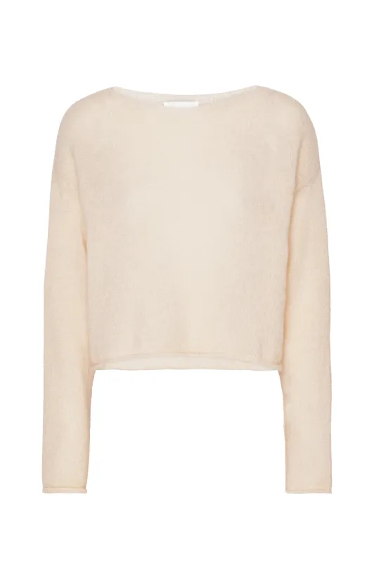 Molly Cropped Pullover Almond sold by American Dream