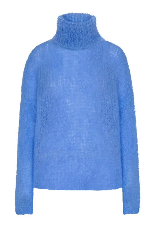 Livia LS Roll Neck Pullover Sky Blue sold by Americandreams