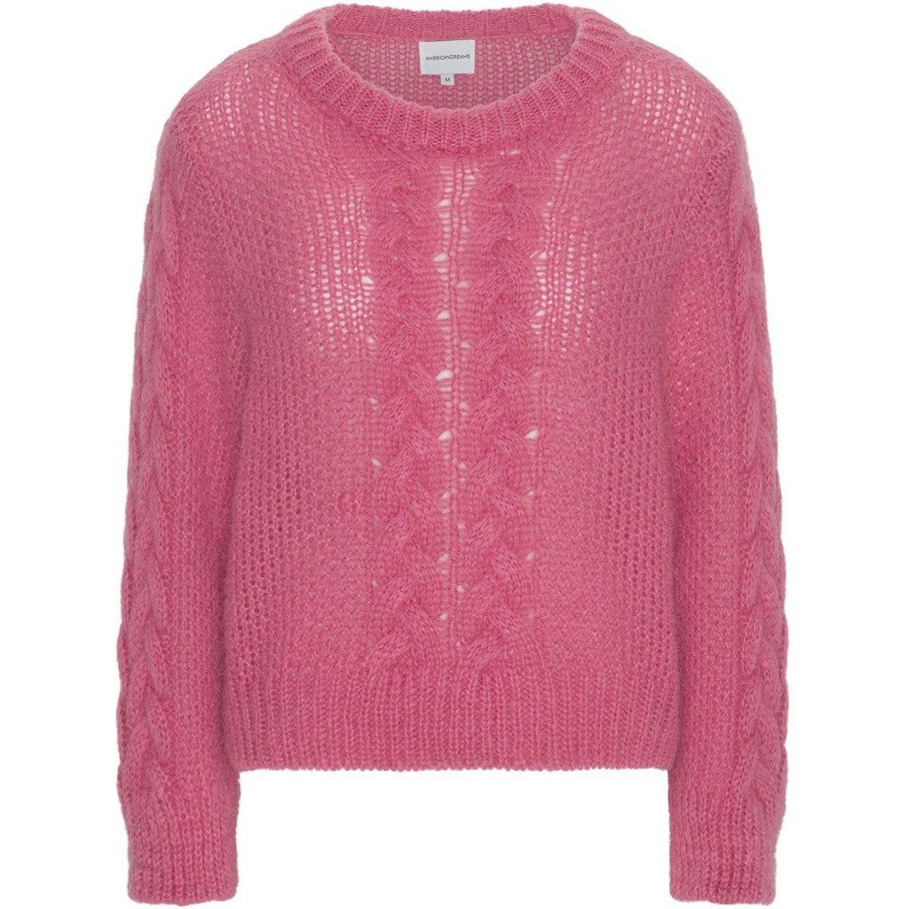 Louisa Cable Knit Pullover - Pink sold by American Dream
