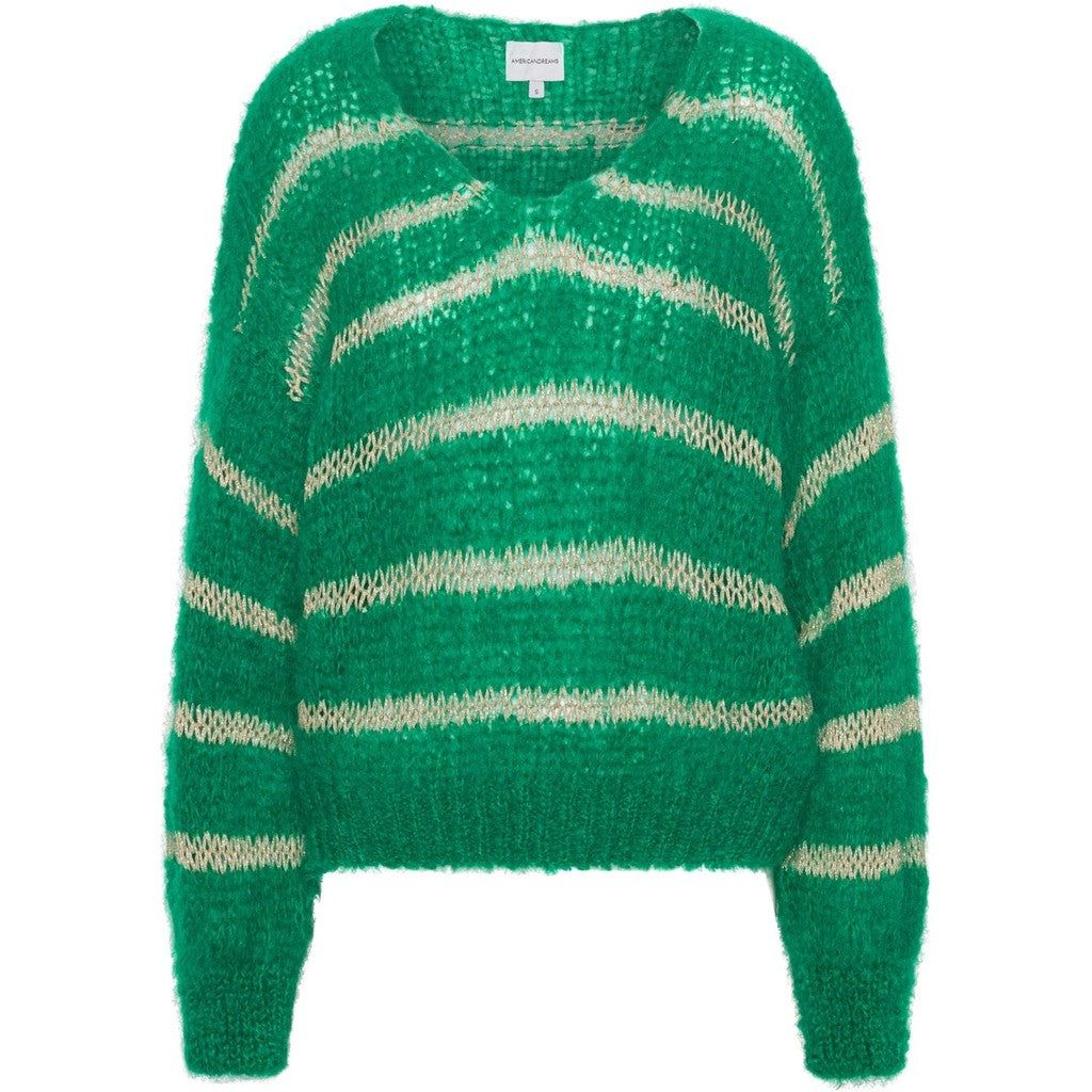 Katie LS Knit - Emerald Green W/Gold sold by American Dream