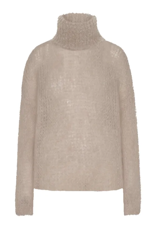 Livia LS Roll Neck Pullover Beige sold by Americandreams