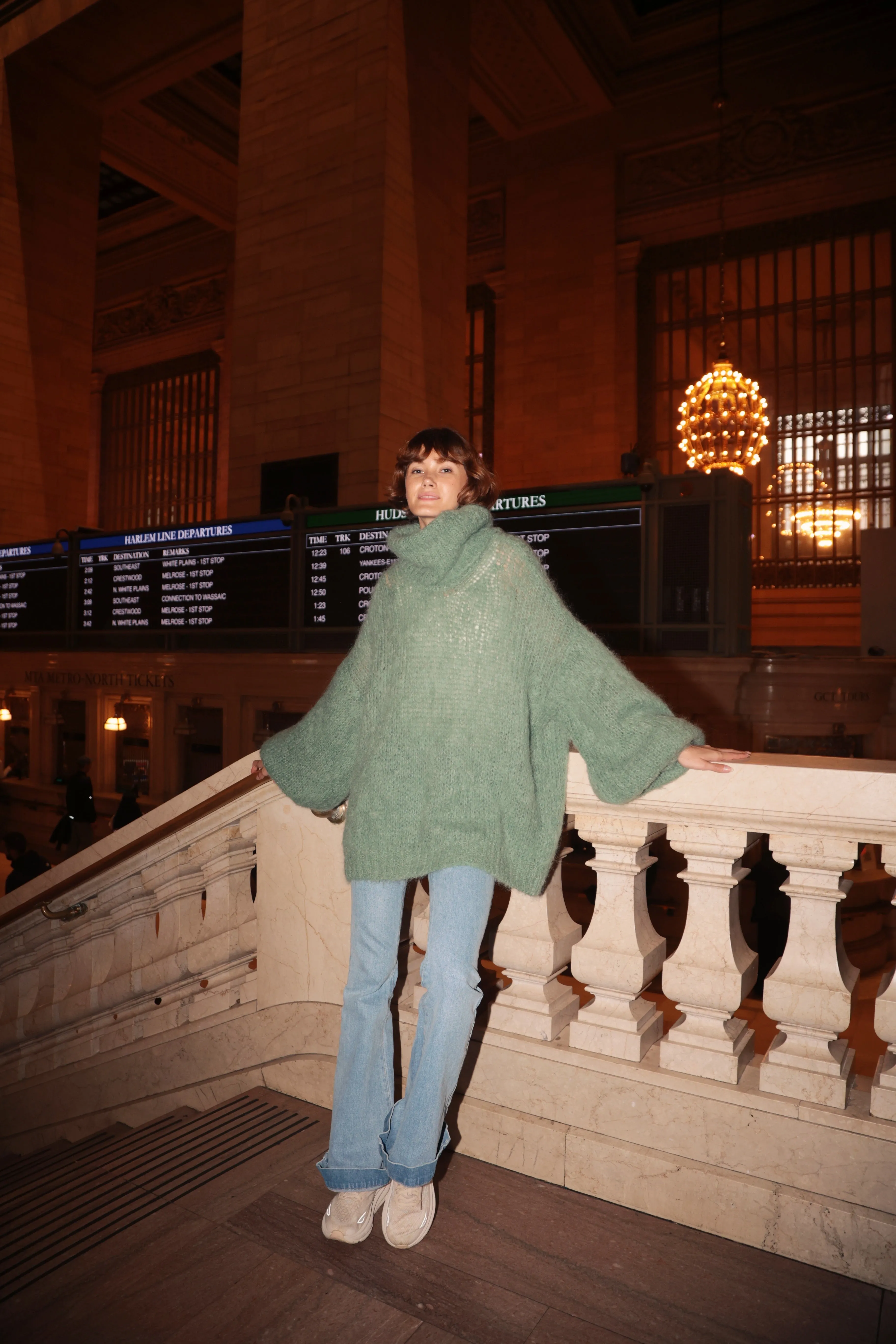 Pepper Roll Neck Alpaca Pullover Dusty Green sold by Americandreams product image thumbnail 2