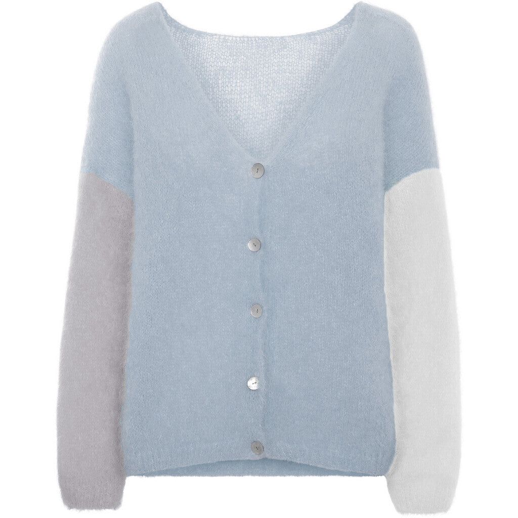 Cornelia LS Cardigan - Tri-Coloured Blue sold by American Dream