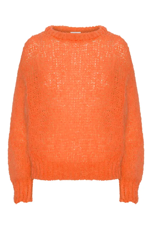 Leonnie Alpaca Pullover Burnt Orange sold by Americandreams
