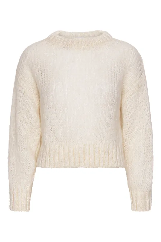 Leonnie Alpaca Cropped Pullover White sold by Americandreams