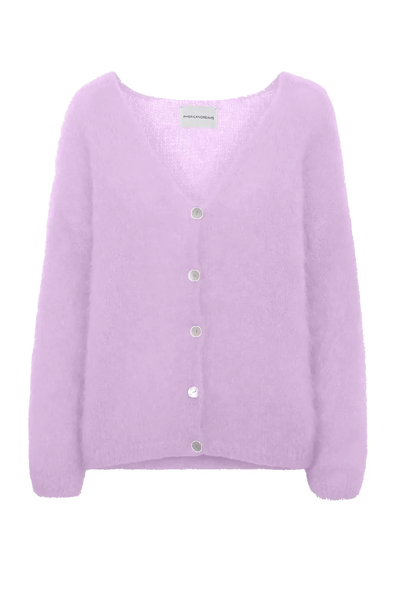 Cornelia LS Cardigan Light Purple sold by Americandreams