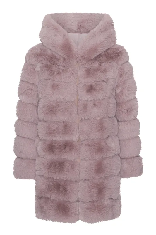 Blake Faux Fur Coat Long Light Pink sold by American Dream