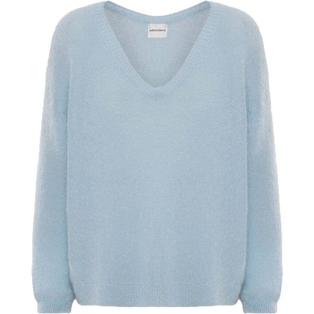 Silja V Neck Knit - Light Blue sold by American Dream