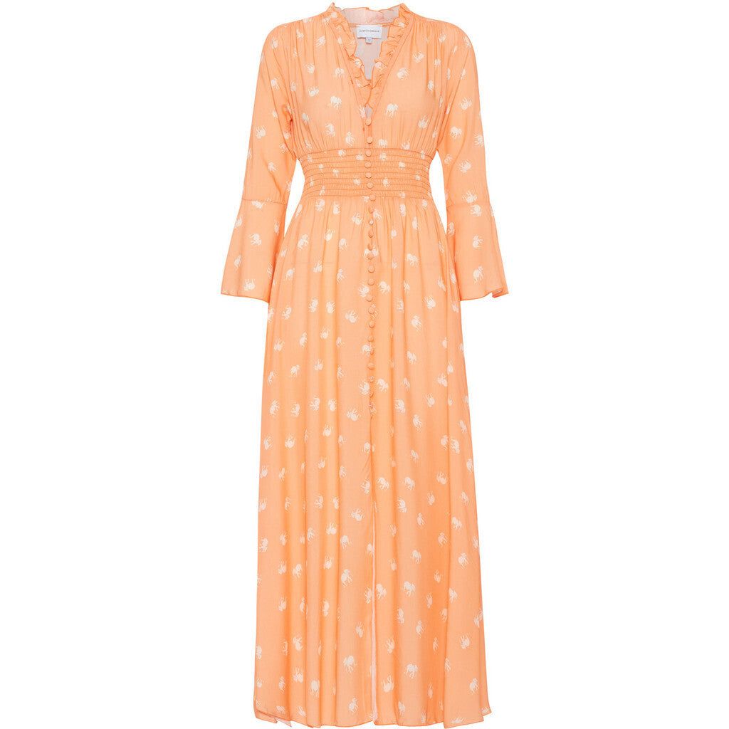 Sally Long Dress - Peach W/Elephants sold by American Dream