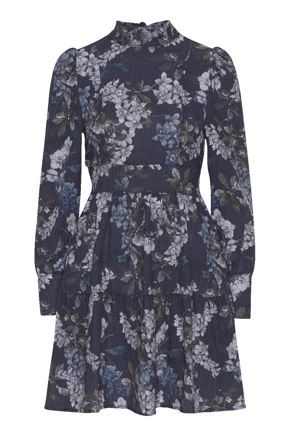 Laila Cotton Bow Dress Violet Big Flower sold by Americandreams