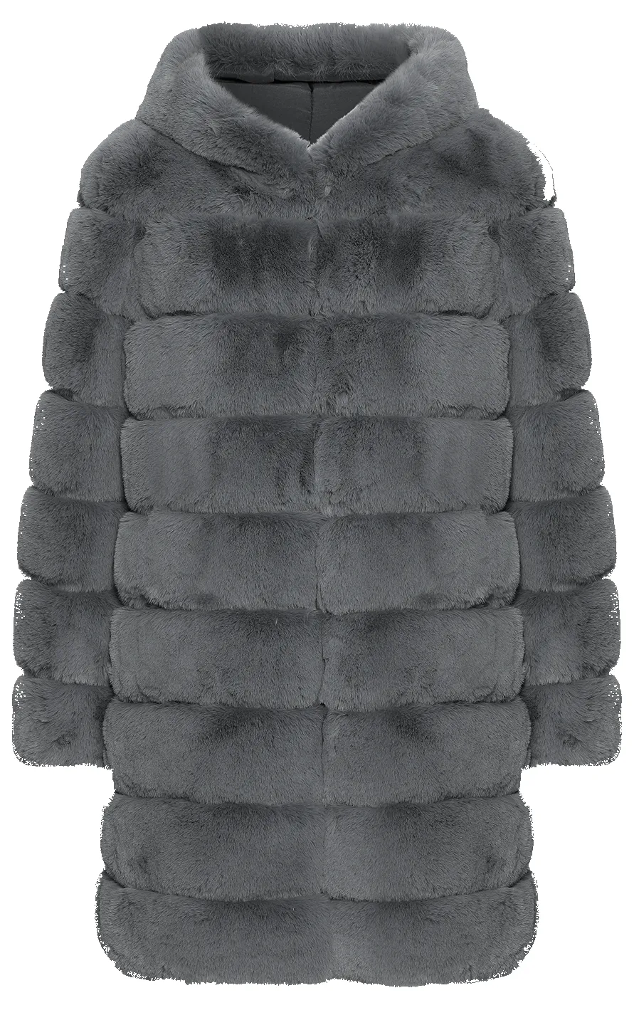 Blake Faux Fur Coat Long Dark Grey sold by Americandreams