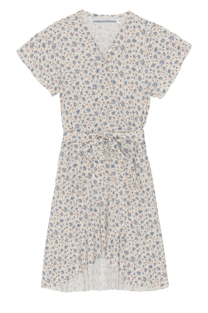 Milly Wrap Dress Kids Blue Flower sold by Americandreams