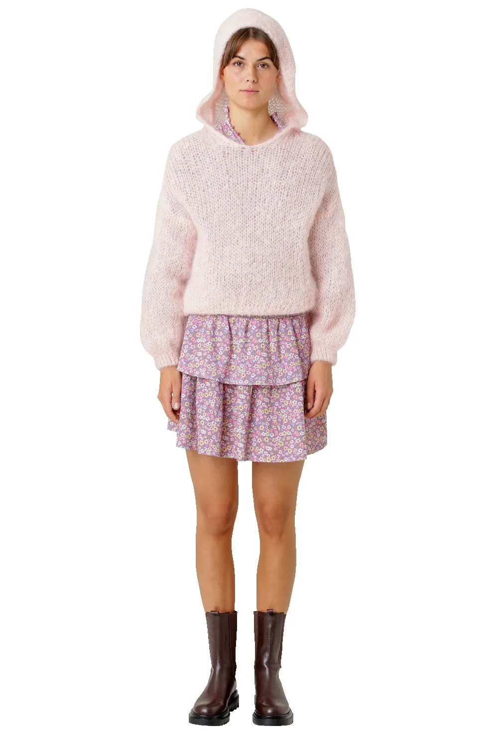 Antonella Mohair Hoodie Light Pink sold by Americandreams product image thumbnail 2