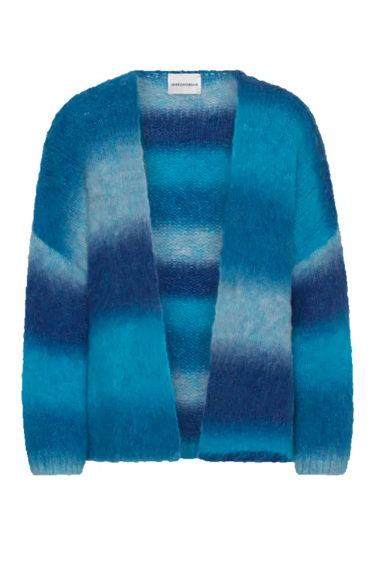 Caroline Cardigan Blue Ombre - Sample sold by American Dream