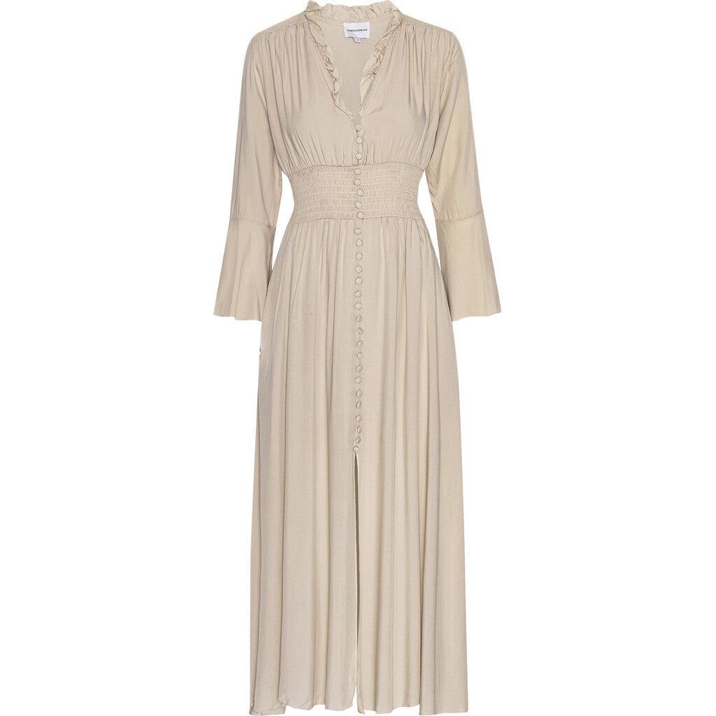 Sally Long Dress - Beige Solid sold by American Dream