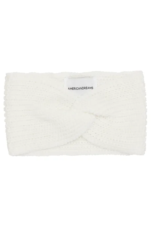 Tori Cotton Twisted Headband White made by Americandreams