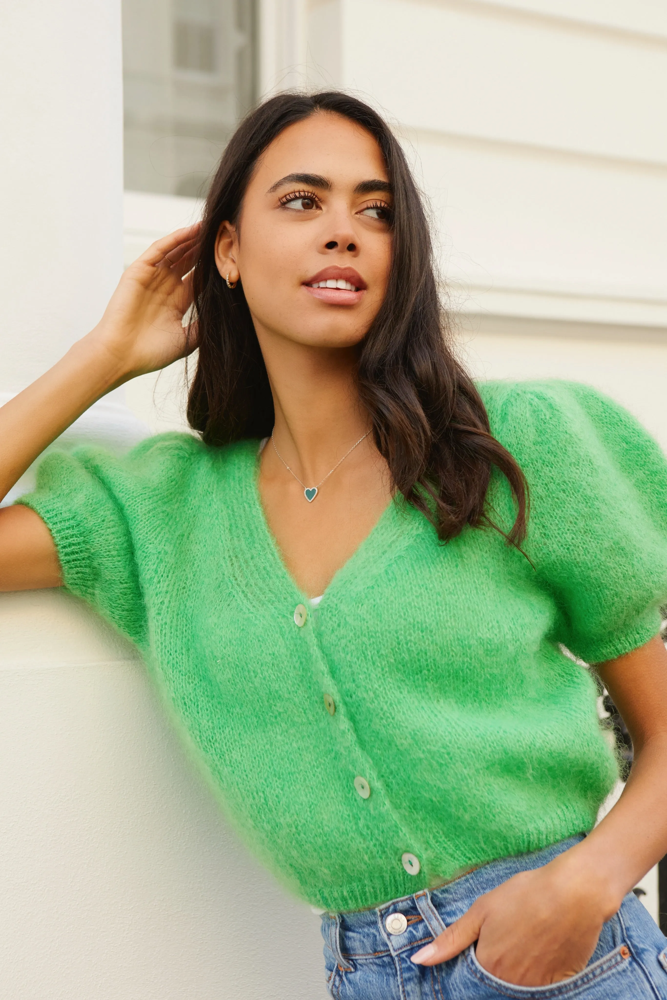 Harper Cardigan Bright Green sold by Americandreams product image thumbnail 3