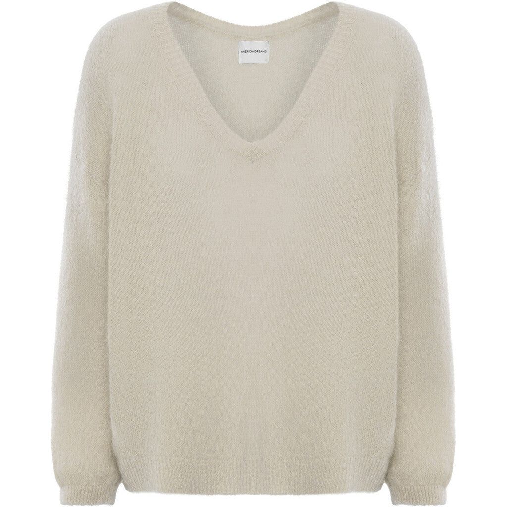 Silja V Neck Knit - Beige sold by American Dream