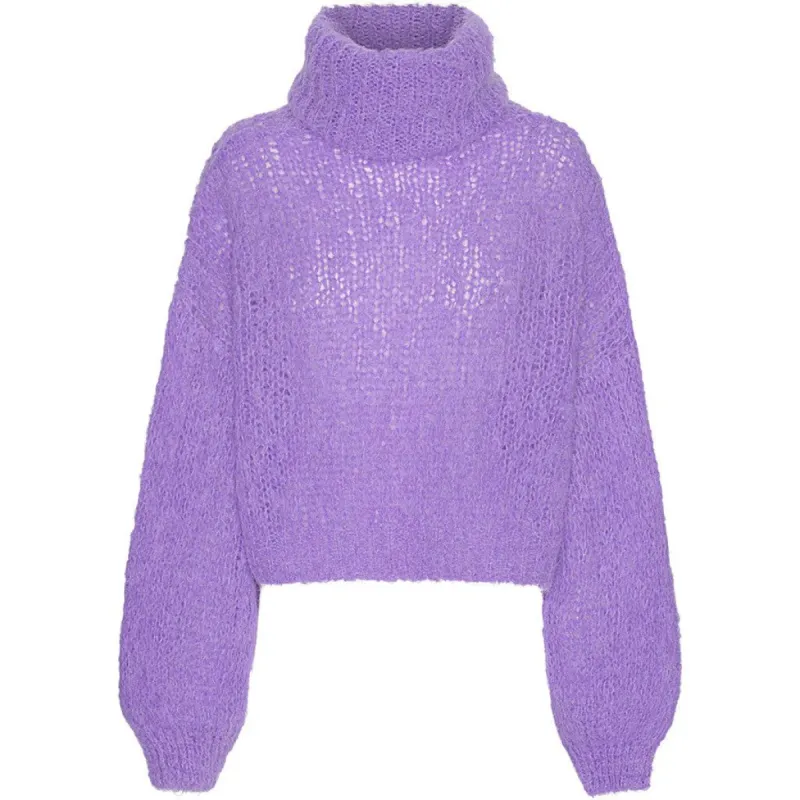 Pepper Roll Neck Cropped - Lilac made by Americandreams