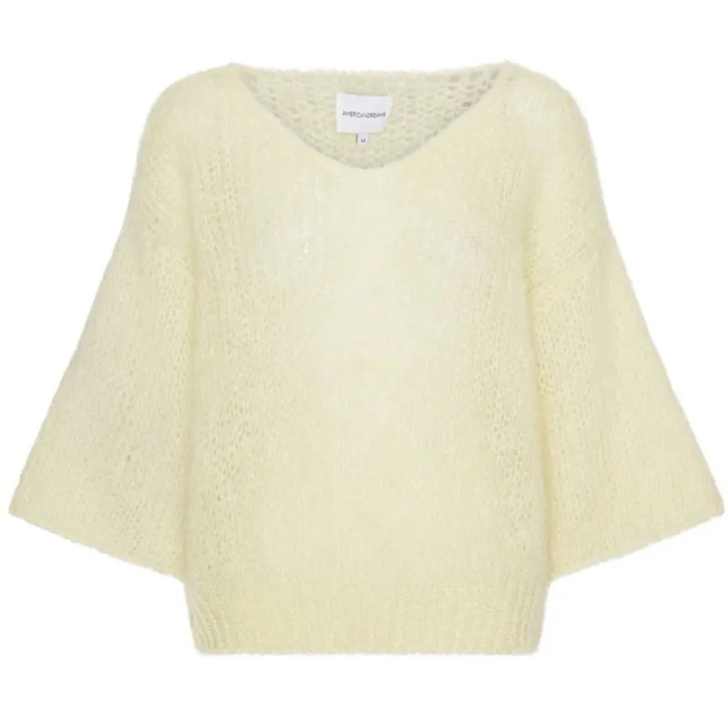 Miranda Shortsleeve Pullover - Light Yellow made by Americandreams