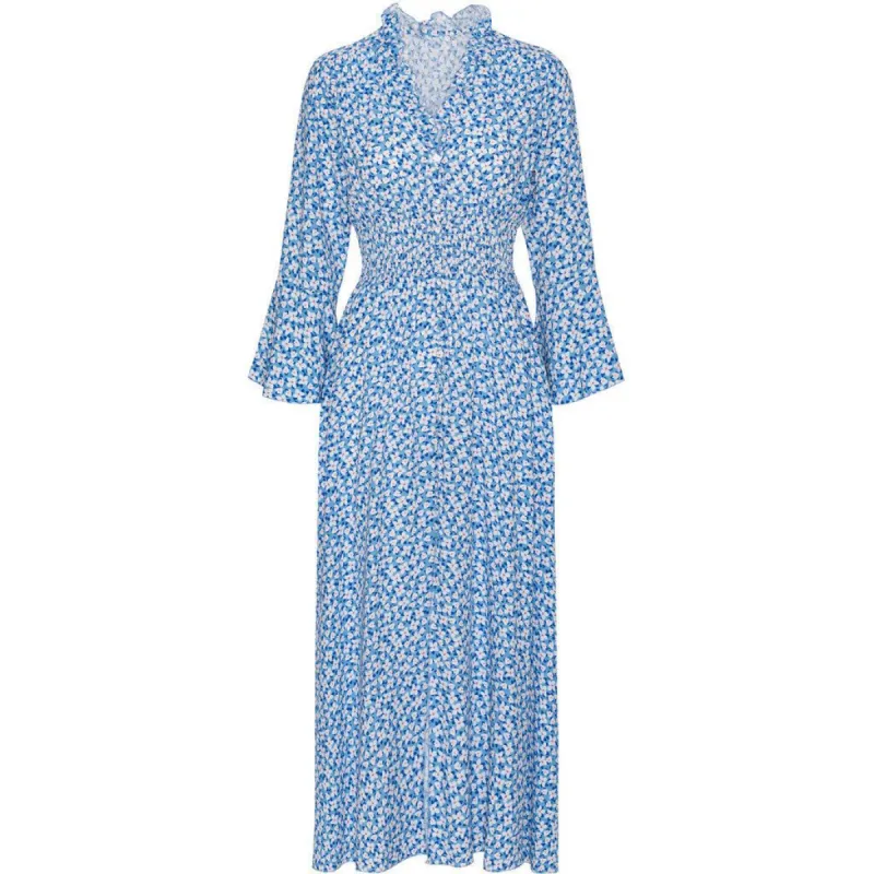 Sally Long Dress - Blue White Flowers sold by American Dream