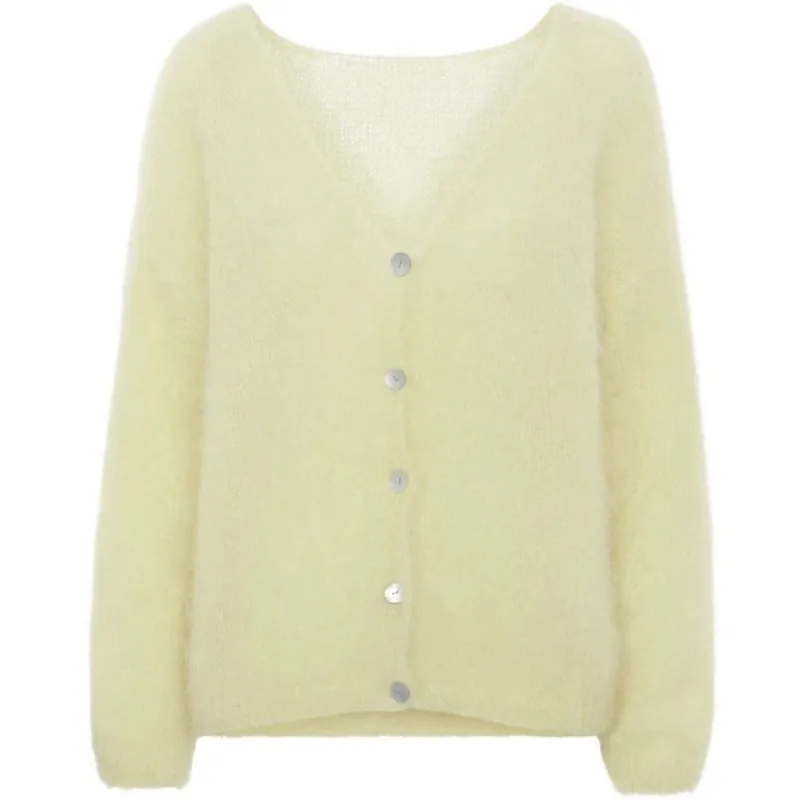 Cornelia LS Cardigan - Light Yellow sold by American Dream