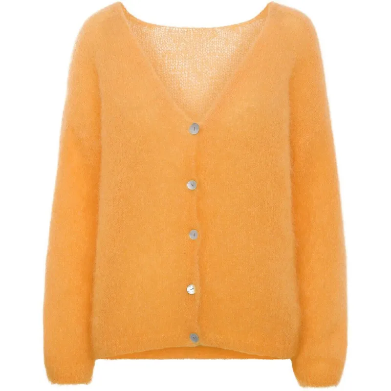 Cornelia LS Cardigan - Light Orange sold by American Dream
