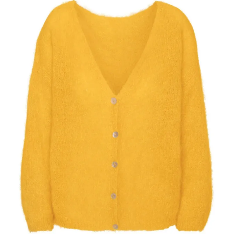 Cornelia LS Cardigan - Burnt Yellow sold by American Dream