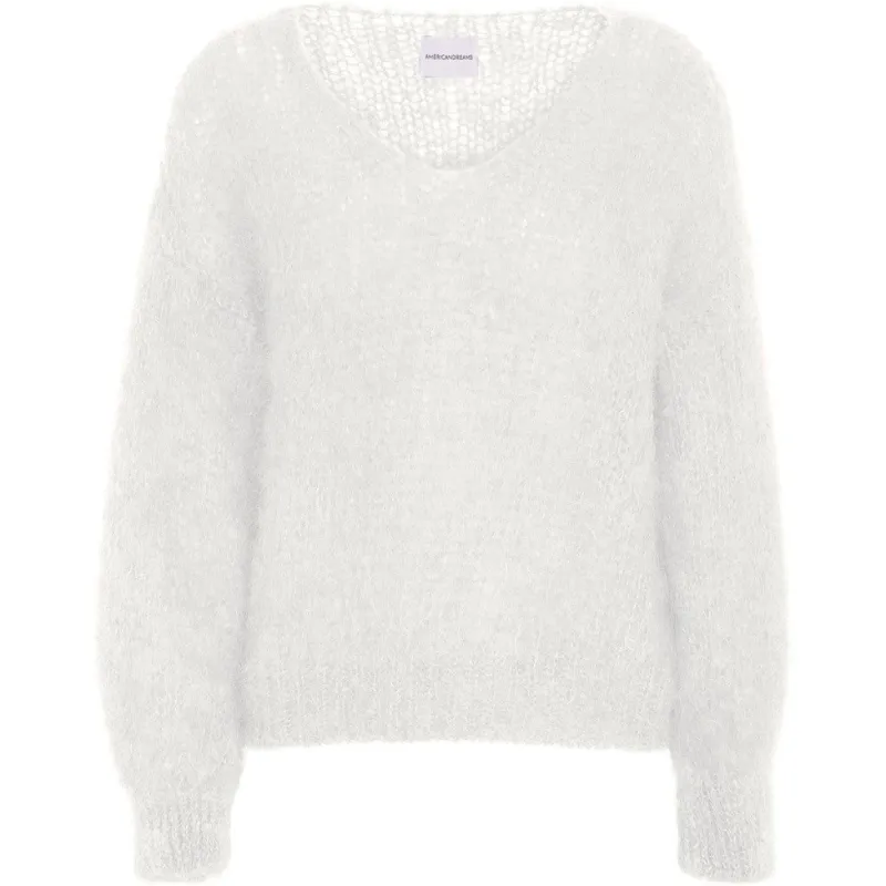 Milana LS Mohair Knit - White sold by American Dream